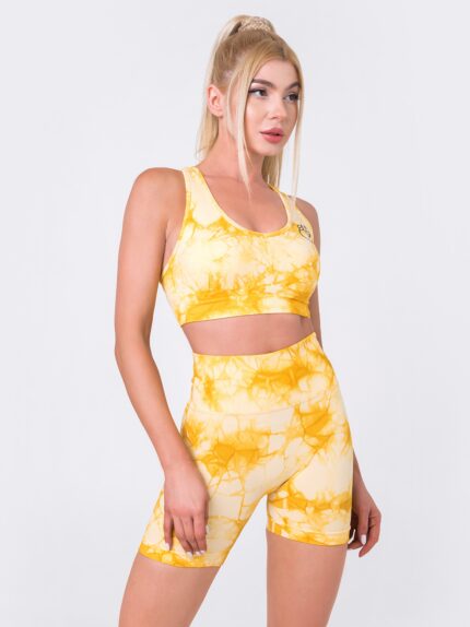 спортен клин безшевна материя в жълт цвят