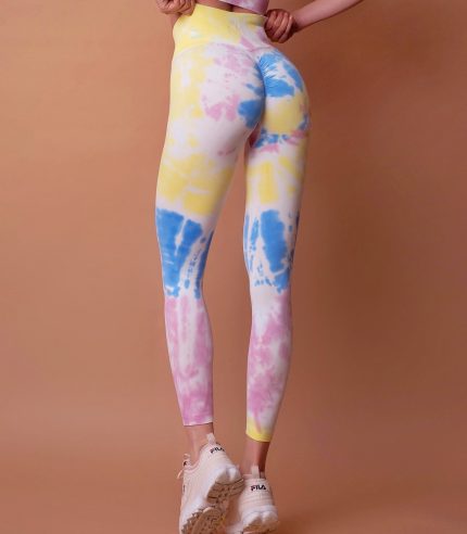 Безшевен, оформящ, спортен клин с висока талия в шарен цвят