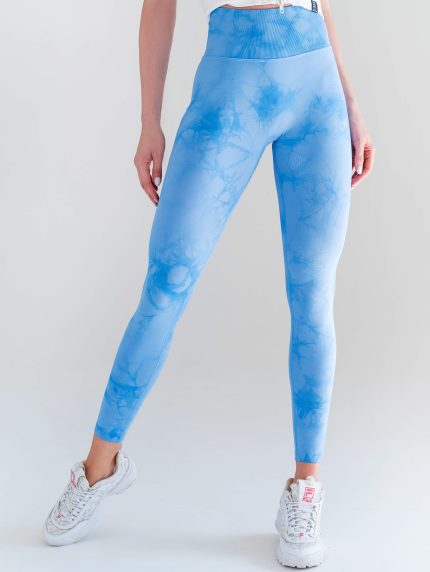 Ψηλόμεσο κολάν γυμναστικής μπλε του ουρανού