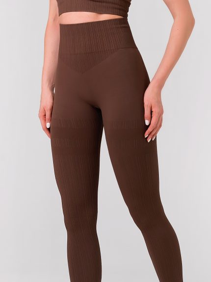 Σκούρο καφέ σετ για σπορ κολάν και μπουστάκι