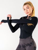 черно спортно яке с цип