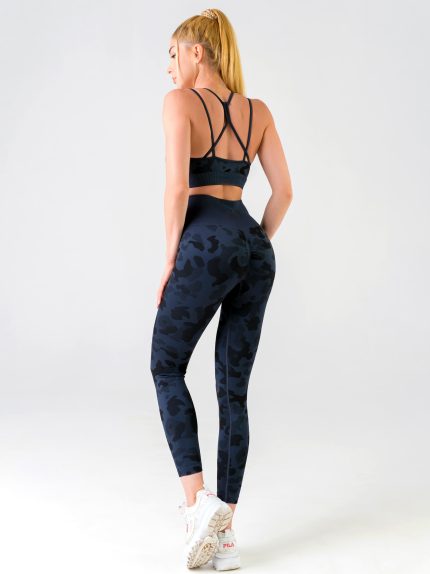 colanți de damă cu efect modelator de culoare albastră